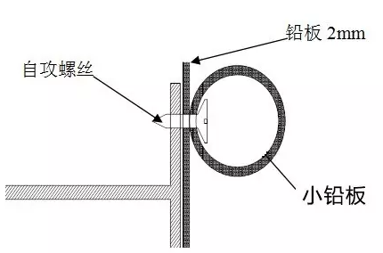 顶面及墙面钢骨架防辐射铅板施工方法